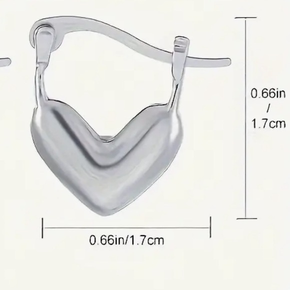 255- Pair Of 925 Sterling Silver Heart-shaped - Picture 3 of 6